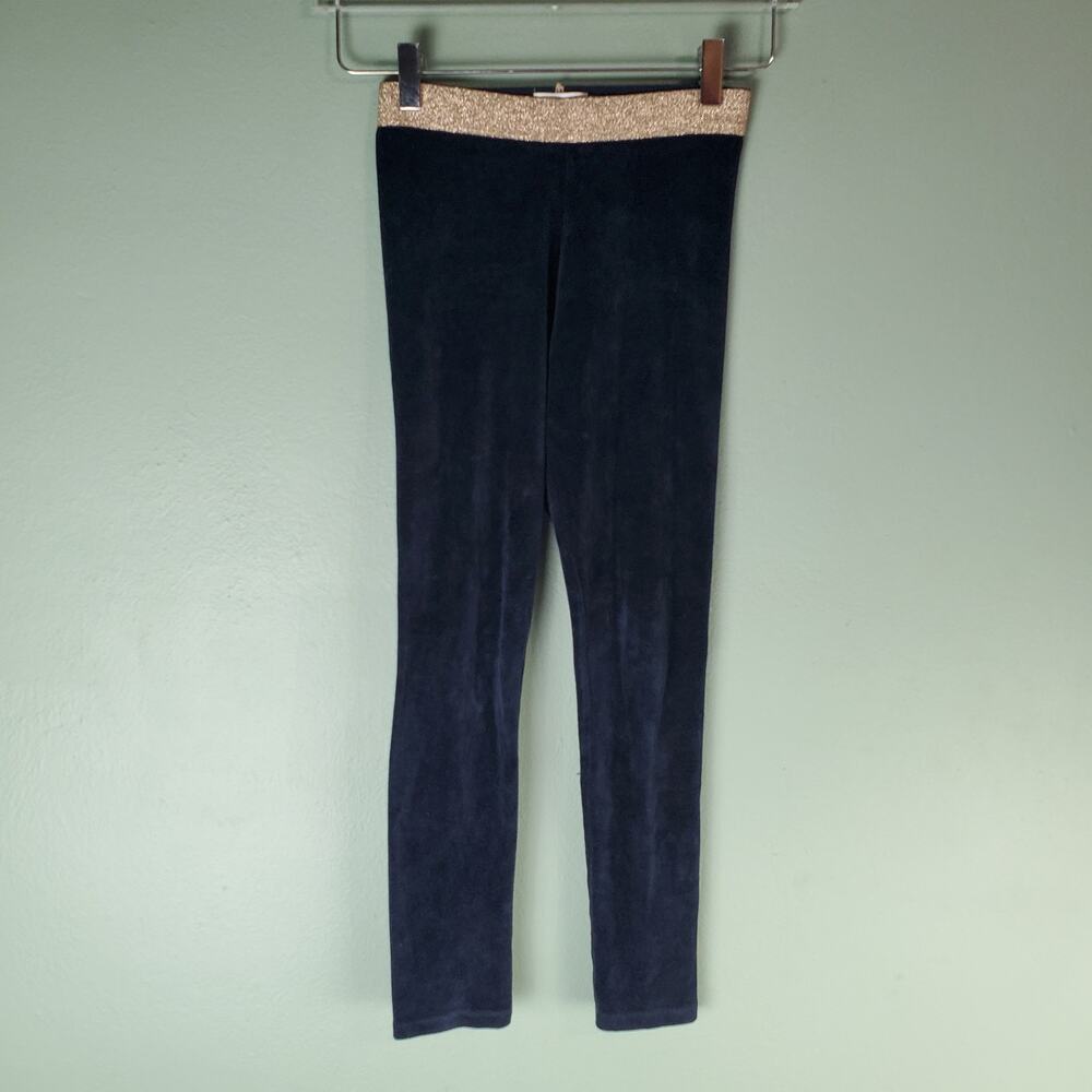 Boden Girls Black Sparkle Waist Velvet Leggings Size 9-10Y